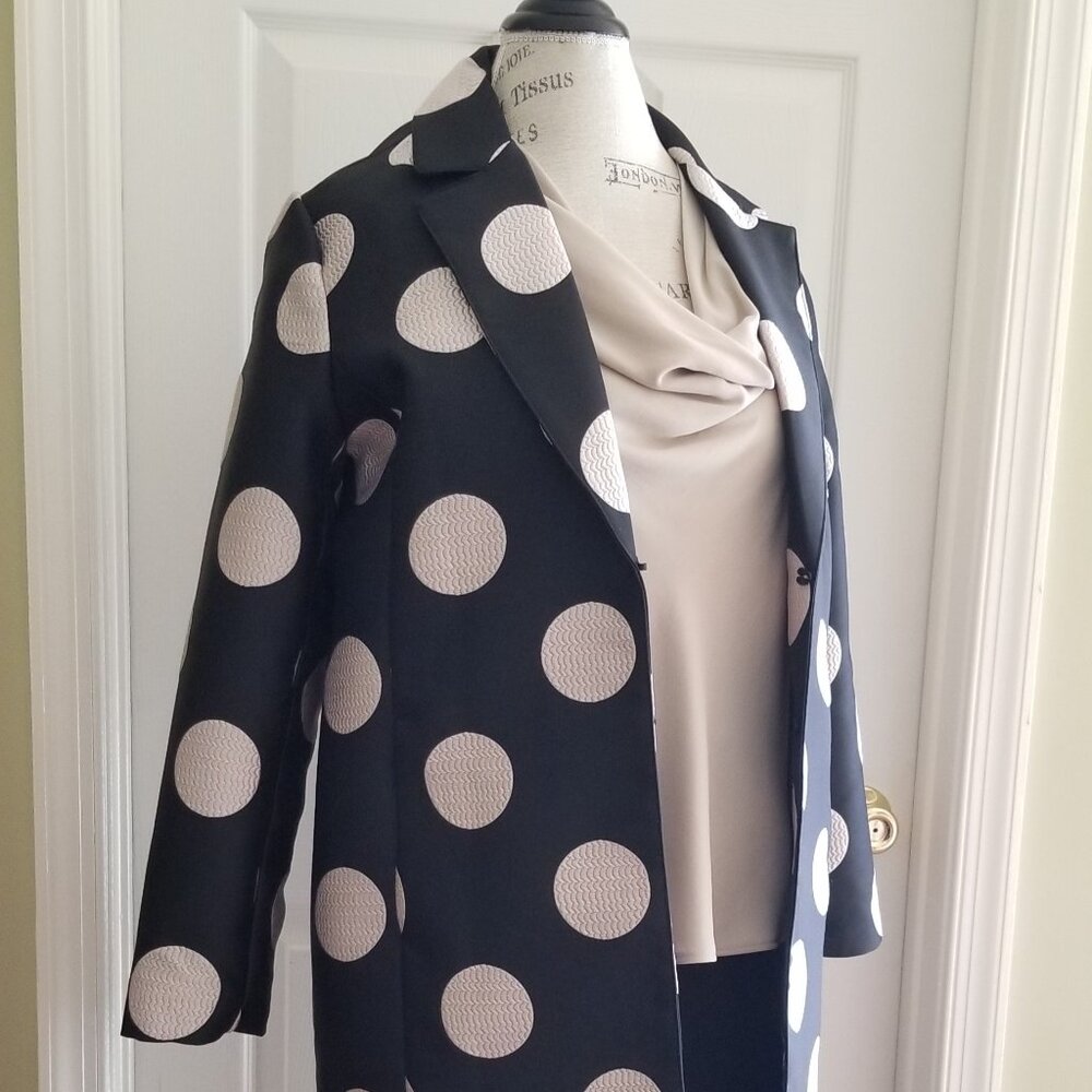 Chico's Polka Dot Jacquard Topper - NWT
